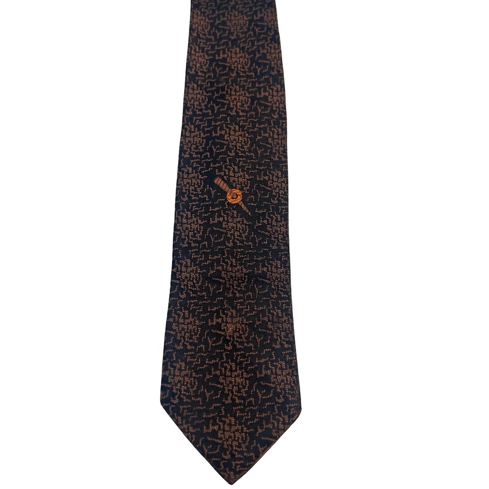 Nelson Moore Co San Diego Vintage Silk Tie‎ 54" x 2" Abstract Menswear Retro